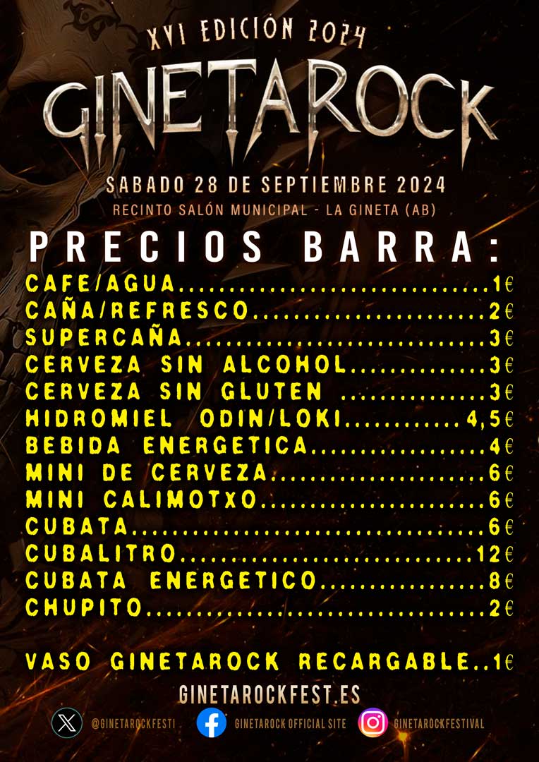 Precios GinetaRock